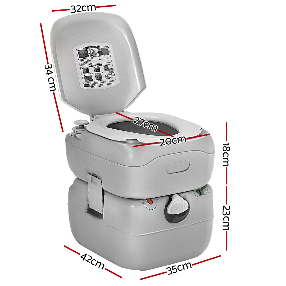 Outdoor Portable Camping Toilet 22L Weisshorn