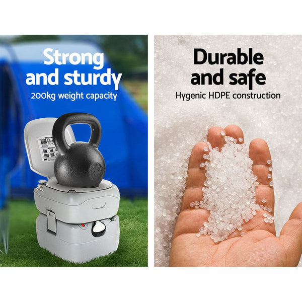 Outdoor Portable Camping Toilet 22L Weisshorn