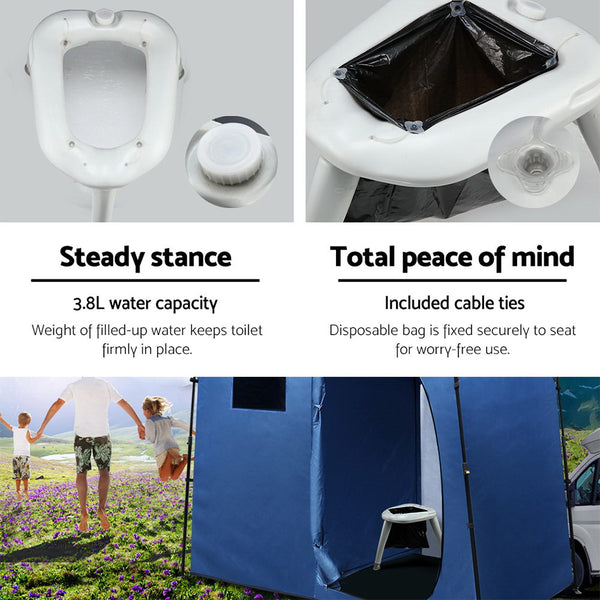 Outdoor Portable Folding Camping Toilet freeshipping - Awezingly