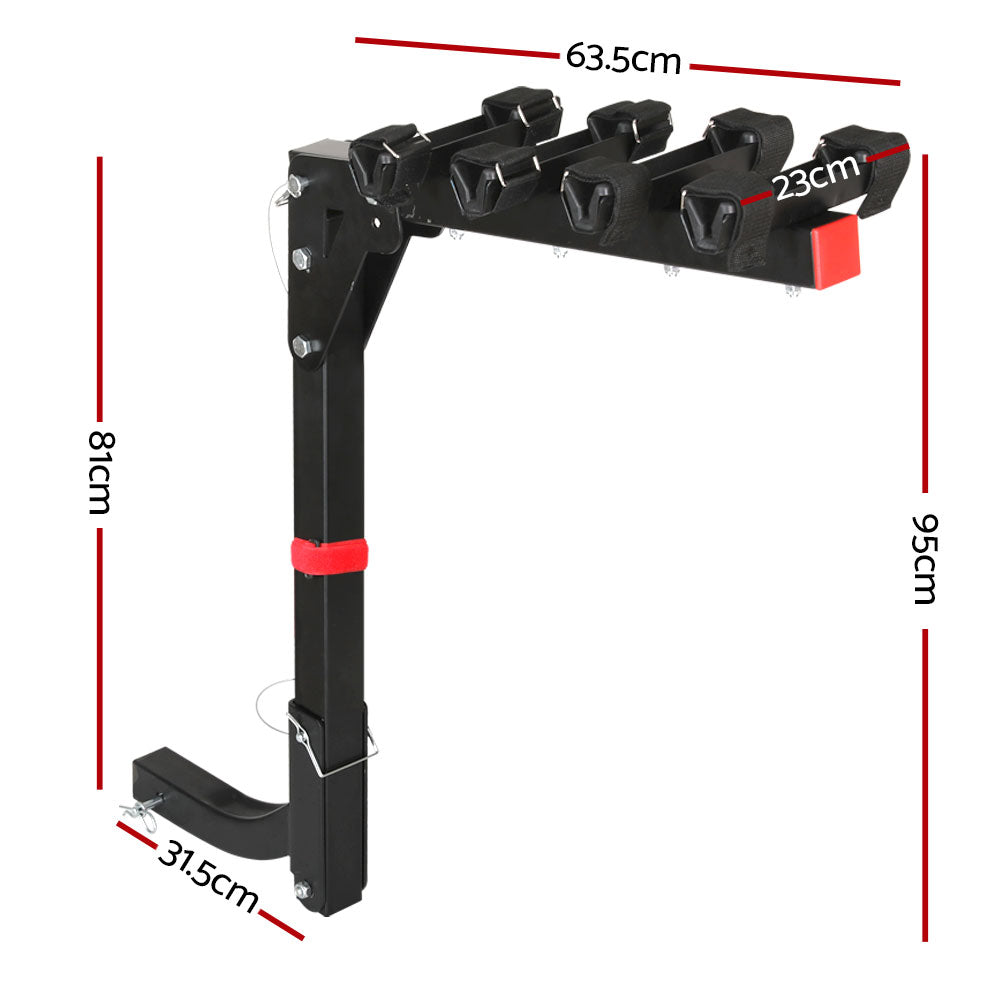 Giantz 4 Bicycle Bike Carrier Rack for Car Rear Hitch Mount 2
