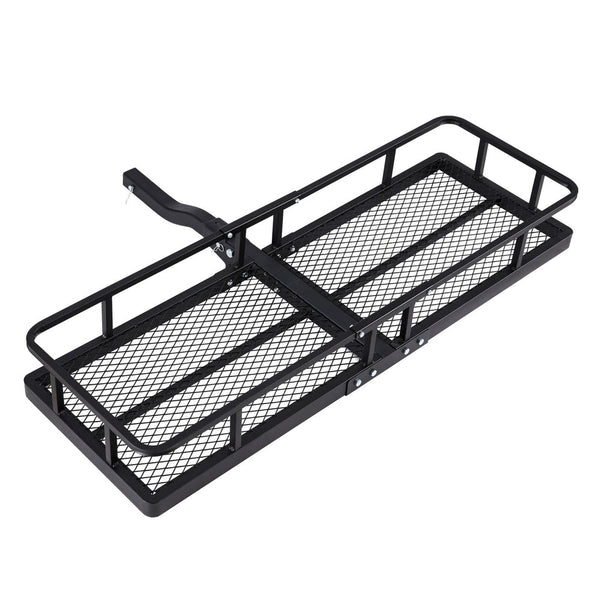 Giantz Universal Car Roof Rack Foldable Hitch Basket Cargo Carrier 152cm Black Giantz