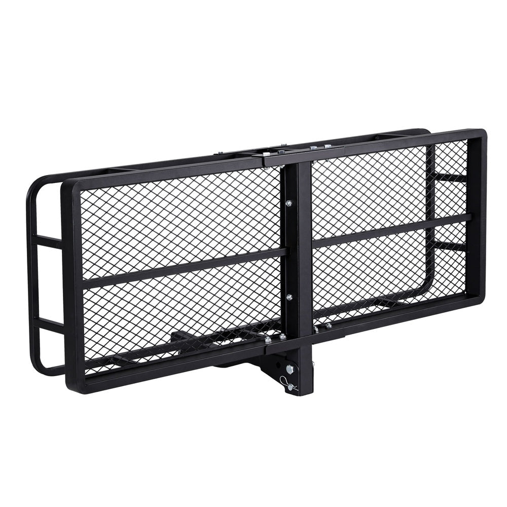 Giantz Universal Car Roof Rack Foldable Hitch Basket Cargo Carrier 152cm Black Giantz