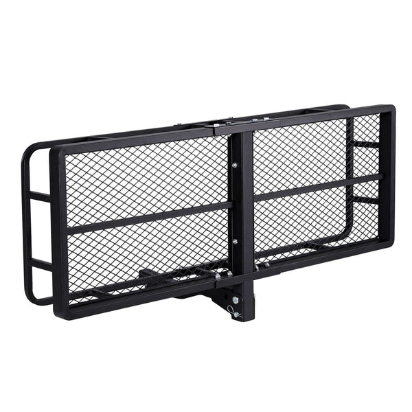 Giantz Universal Car Roof Rack Foldable Hitch Basket Cargo Carrier 152cm Black Giantz