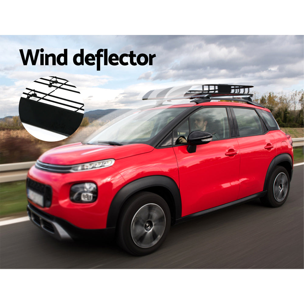 Giantz Universal Car Roof Rack Basket Luggage Carrier Steel Vehicle Cargo 111cm Giantz