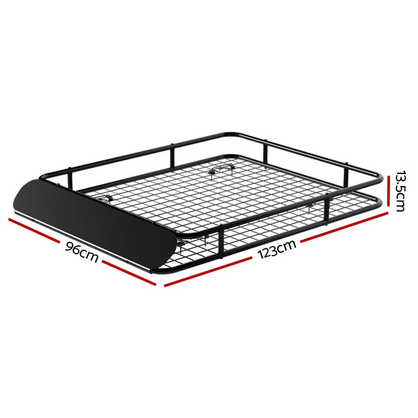 Giantz Universal Car Roof Rack Basket Luggage Carrier Steel Vehicle Cargo 123cm Giantz