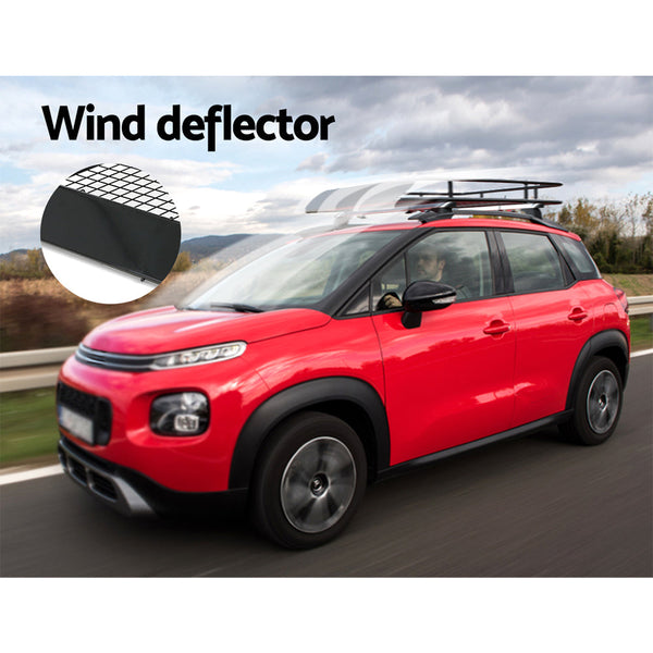 Giantz Universal Car Roof Rack Basket Luggage Carrier Steel Vehicle Cargo 123cm Giantz