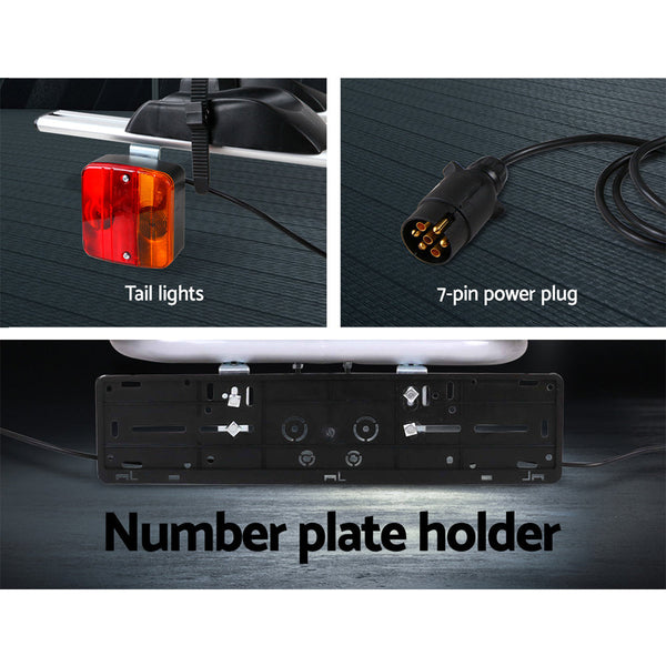 Giantz Tow Ball Car Mount - Black & Silver Giantz