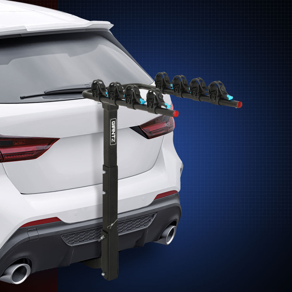 Giantz Bike Carrier 4 Bicycle Car Rear Rack Hitch Mount 2 Towbar Foldable Steel
