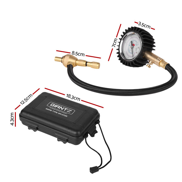 Giantz Tyre Deflater with Pressure Gauge Valve freeshipping - Awezingly