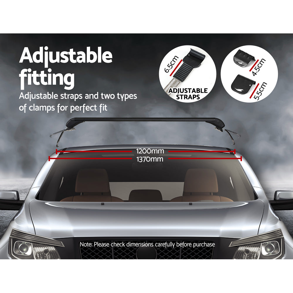 Universal Car Roof Rack Cross Bars 90cm Aluminium Adjustable Lockable 45kg Clamps Does not apply