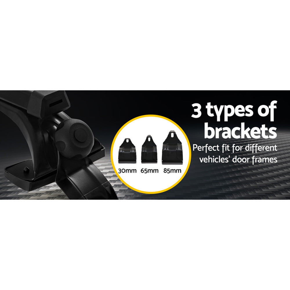 Universal Car Roof Racks Pod Aluminium Cross Bars Brackets 145cm Black Does not apply