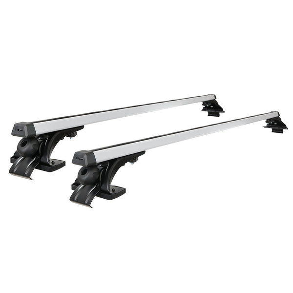 Universal Car Roof Rack 1450mm Cross Bars Aluminium Silver Adjustable Brackets Carrier 90kg Does not apply