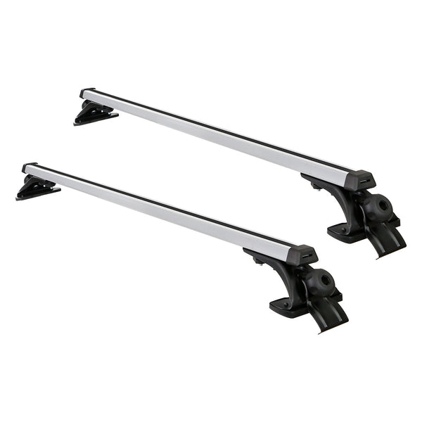 Universal Car Roof Rack 1450mm Cross Bars Aluminium Silver Adjustable Brackets Carrier 90kg Does not apply