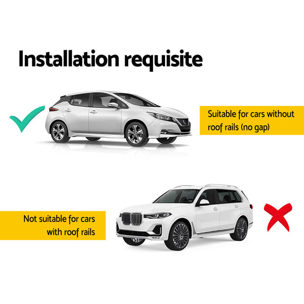 Universal Car Roof Rack 1450mm Cross Bars Aluminium Silver Adjustable Brackets Carrier 90kg Does not apply