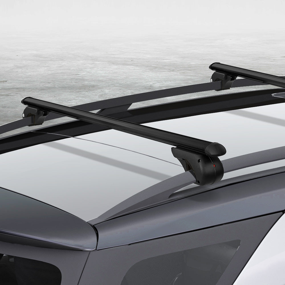 Universal Car Roof Rack 1080mm Cross Bars Aluminium Black Adjustable  Car 90kgs load Carrier Does not apply