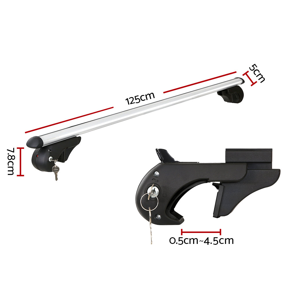 Universal Car Roof Rack Cross Bars Aluminium Silver Adjustable 108cm Racks Does not apply