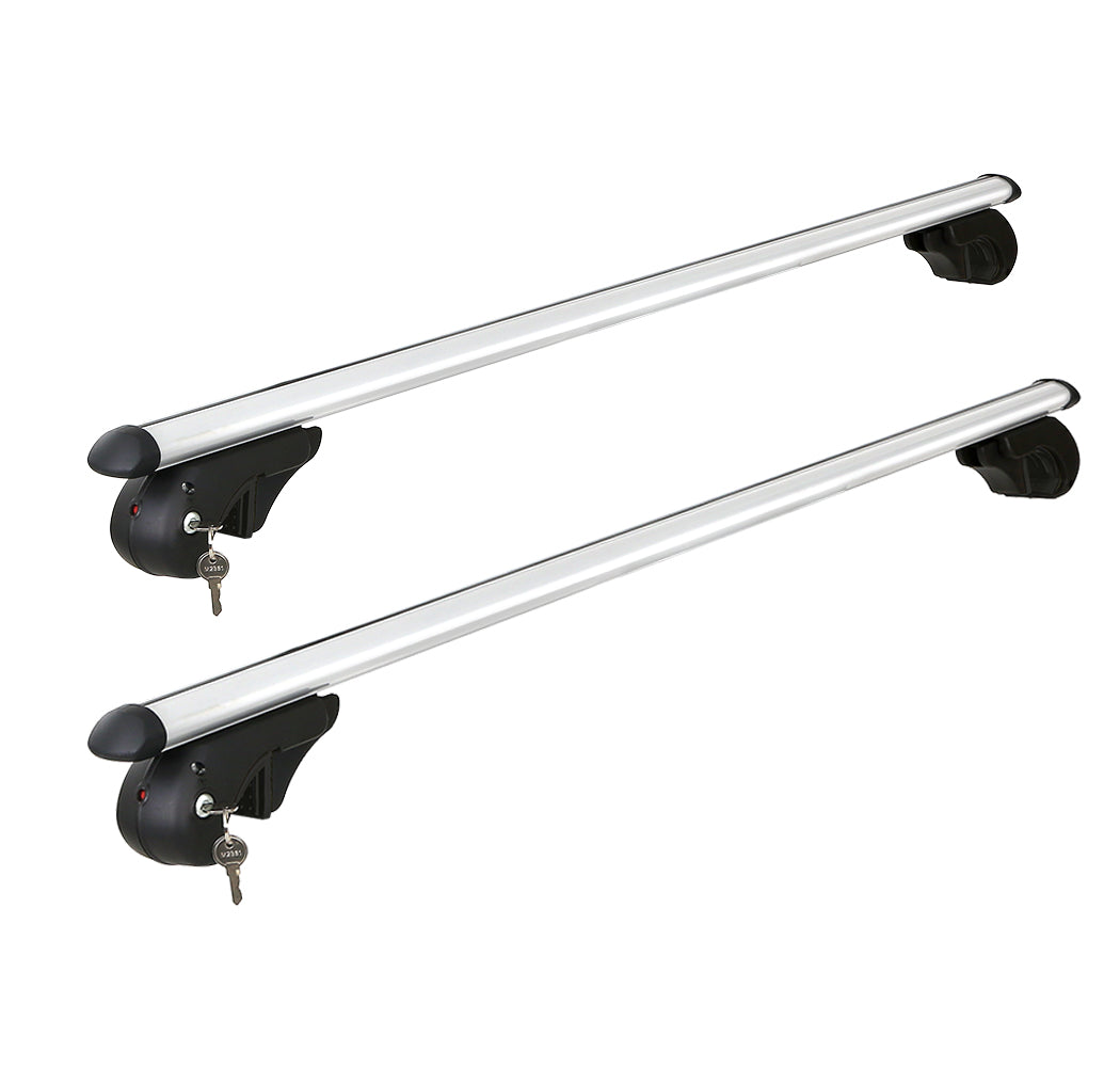 Universal Car Roof Rack 1360mm Cross Bars Aluminium Silver Adjustable Car 90kgs load Carrier Does not apply