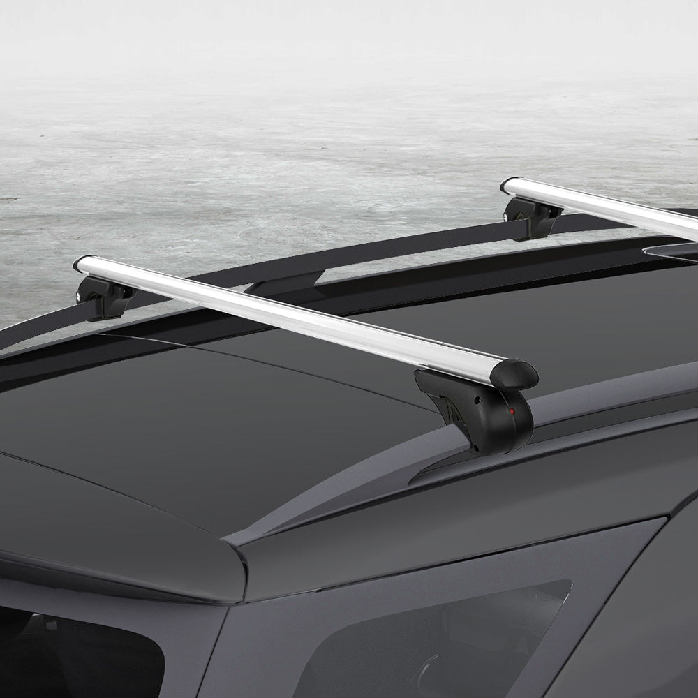 Universal Car Roof Rack 1360mm Cross Bars Aluminium Silver Adjustable Car 90kgs load Carrier Does not apply