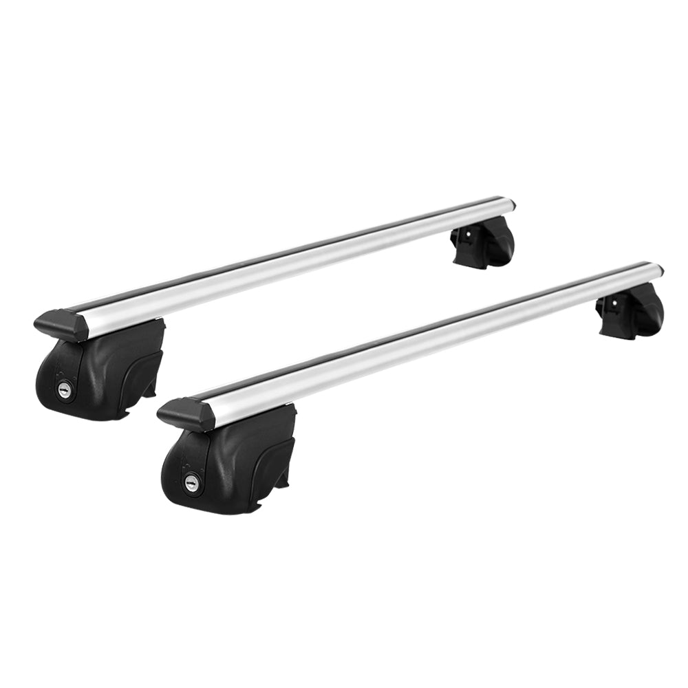 Universal Car Roof Rack Aluminium Cross Bars Adjustable 126cm Silver Upgraded Does not apply