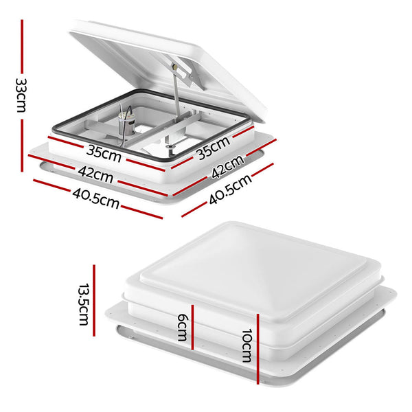 Weisshorn Caravan Roof Vent Fan Air Exhaust Hatch 12V RV Motorhome Camper White Does not apply
