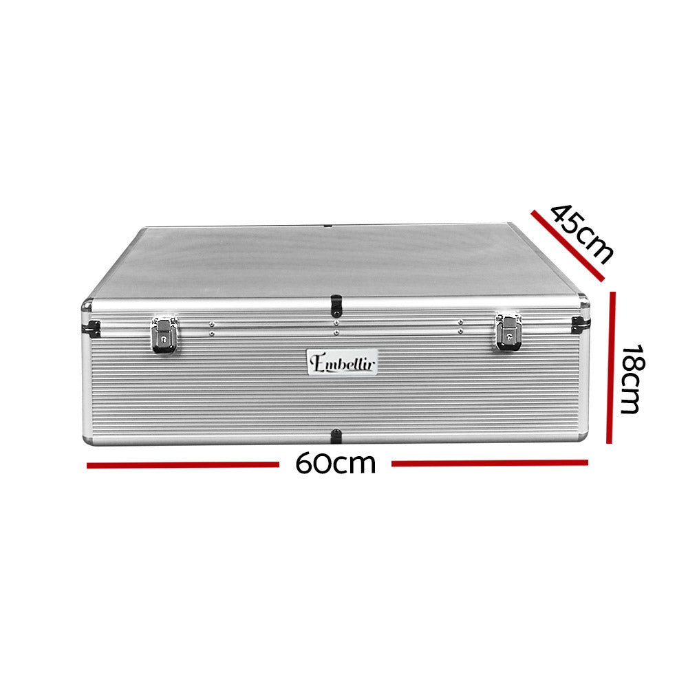 Embellir CD Case DVD Cases Storage Box 1000 Discs Aluminium Case DVD Folders Embellir