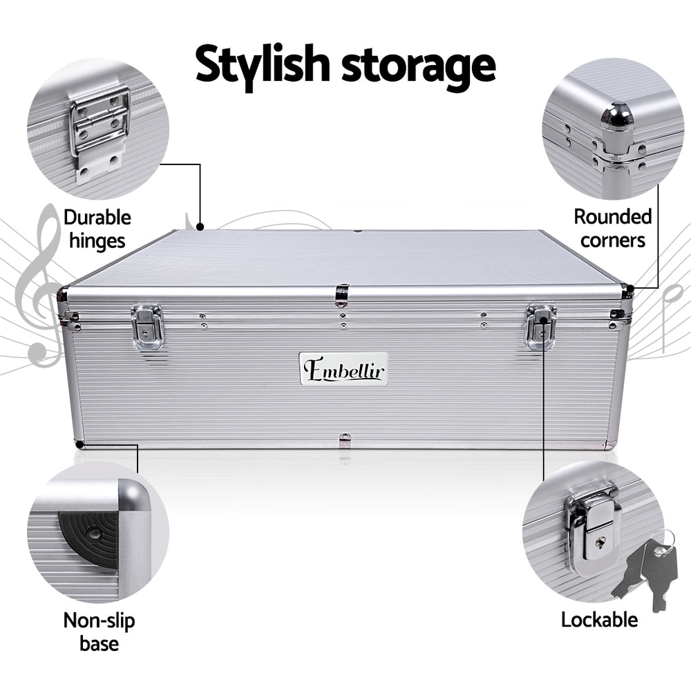 Embellir CD Case DVD Cases Storage Box 1000 Discs Aluminium Case DVD Folders Embellir