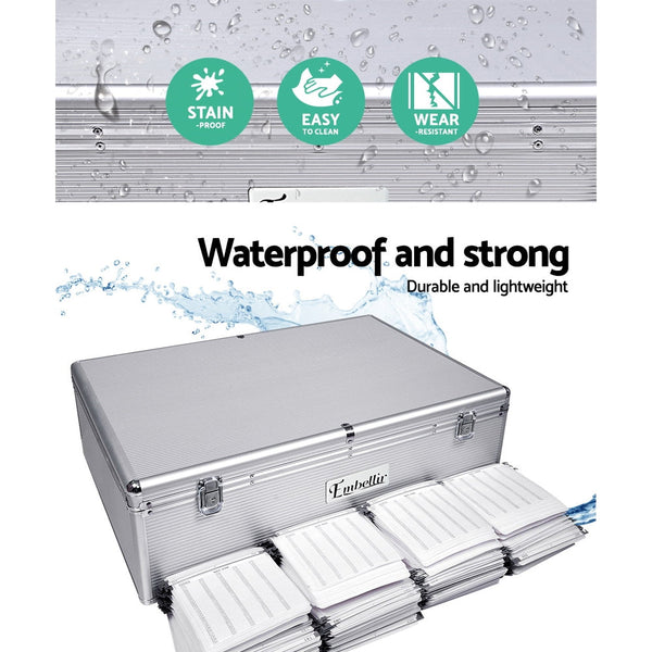 Embellir CD Case DVD Cases Storage Box 1000 Discs Aluminium Case DVD Folders Embellir