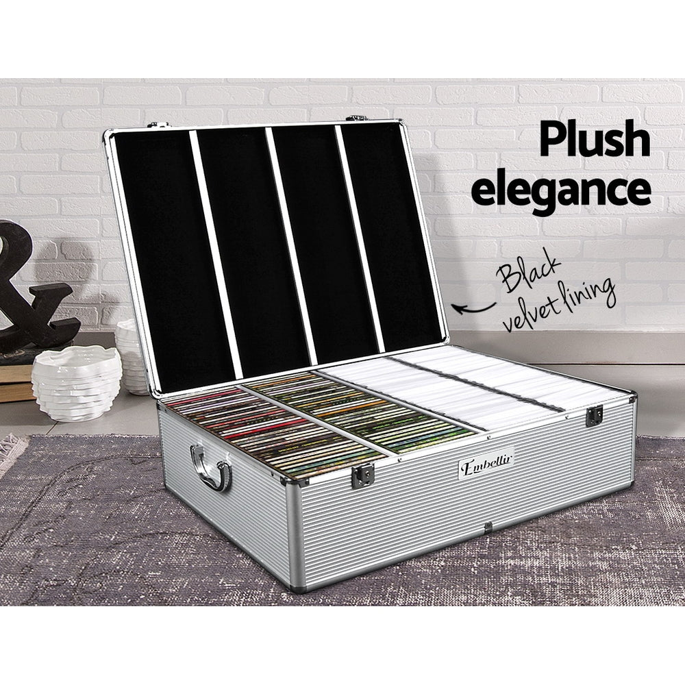Embellir CD Case DVD Cases Storage Box 1000 Discs Aluminium Case DVD Folders Embellir