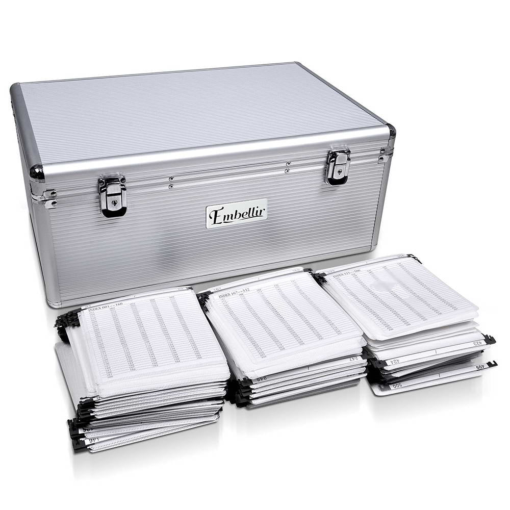 Embellir CD Case DVD Cases Storage Box 500 Discs Aluminium Case DVD Folders Embellir