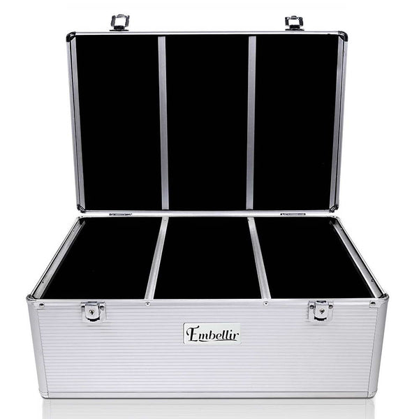 Embellir CD Case DVD Cases Storage Box 500 Discs Aluminium Case DVD Folders Embellir