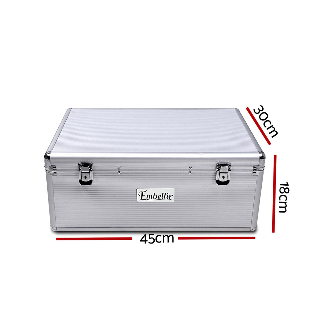 Embellir CD Case DVD Cases Storage Box 500 Discs Aluminium Case DVD Folders Embellir