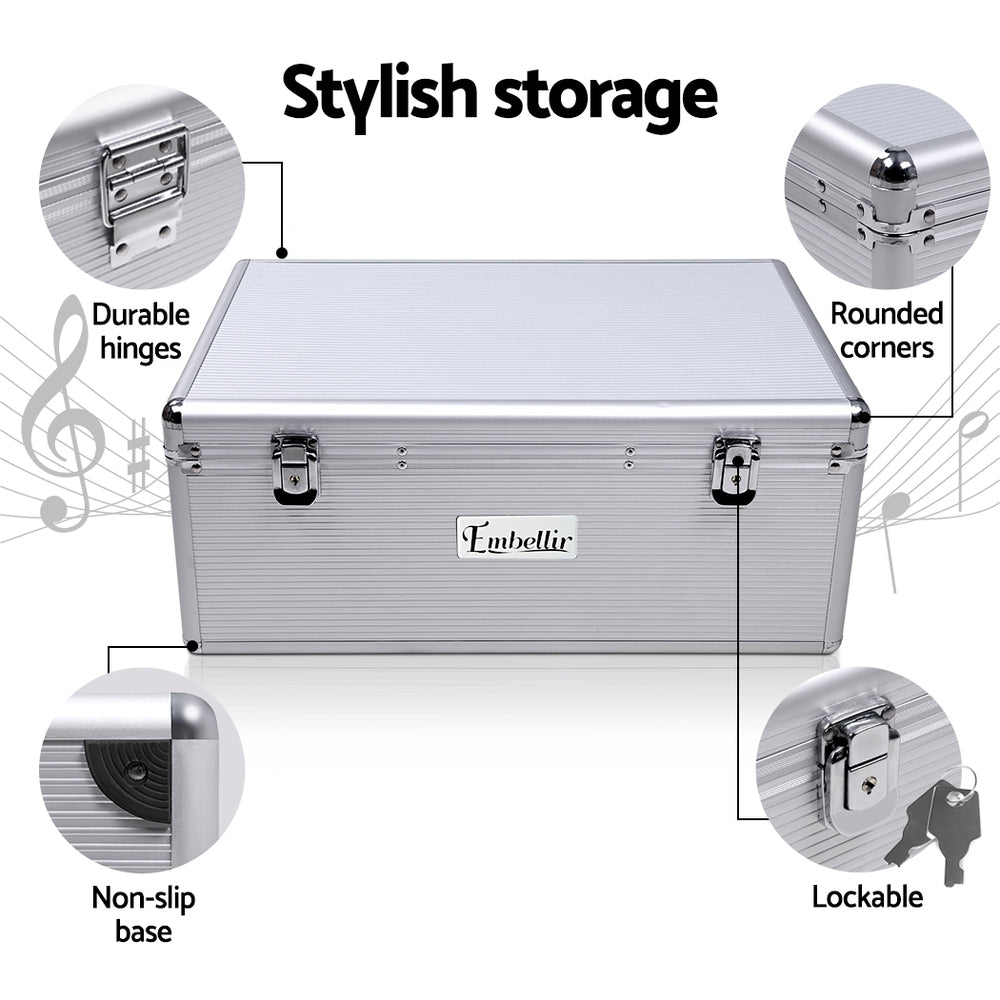 Embellir CD Case DVD Cases Storage Box 500 Discs Aluminium Case DVD Folders Embellir