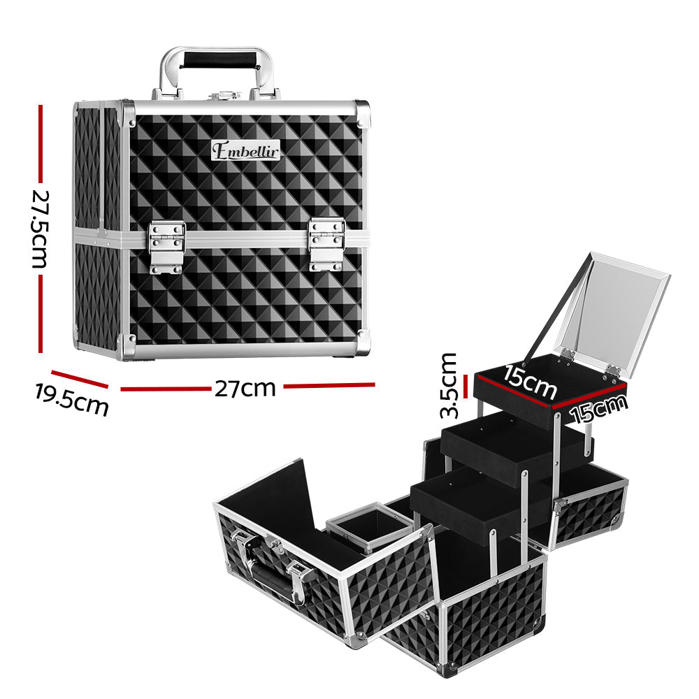 Embellir Makeup Case Beauty Organiser Bag Travel Large Cosmetic Storage Portable Embellir