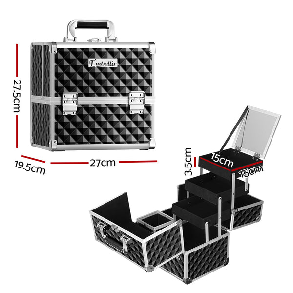 Embellir Makeup Case Beauty Organiser Bag Travel Large Cosmetic Storage Portable Embellir