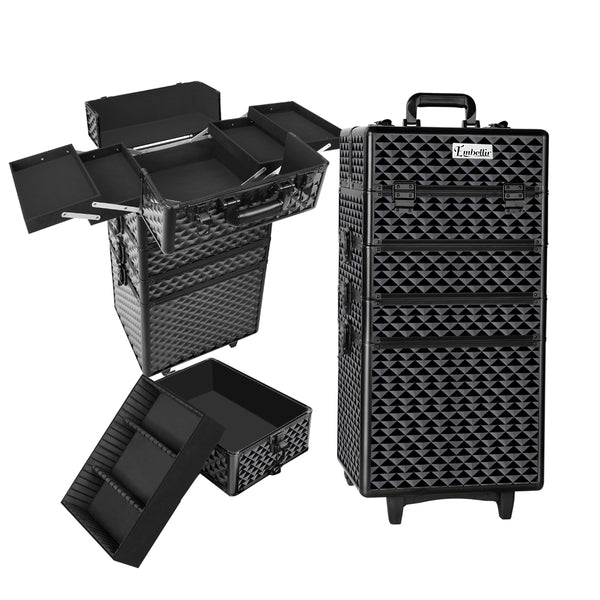 Embellir 7 in 1 Portable Cosmetic Beauty Makeup Trolley - Diamond Black freeshipping - Awezingly