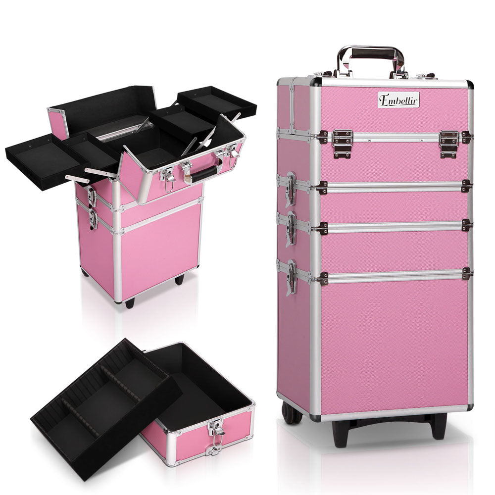 Embellir Makeup Case Beauty Cosmetic Organiser Travel Portable Box Troley Vanity Embellir