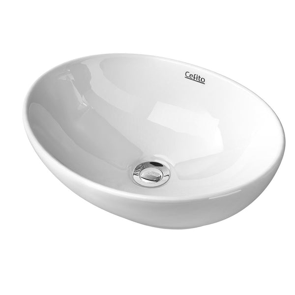 Cefito Ceramic Oval Sink Bowl - White freeshipping - Awezingly
