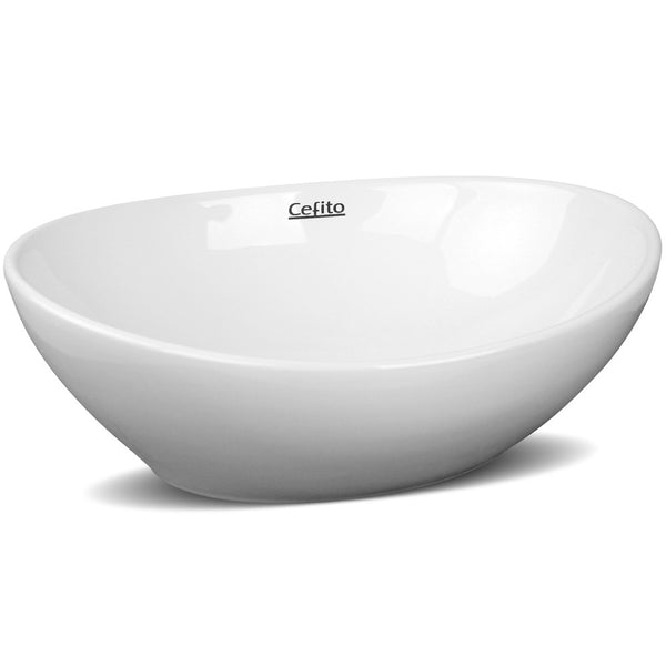 Cefito Ceramic Oval Sink Bowl - White freeshipping - Awezingly