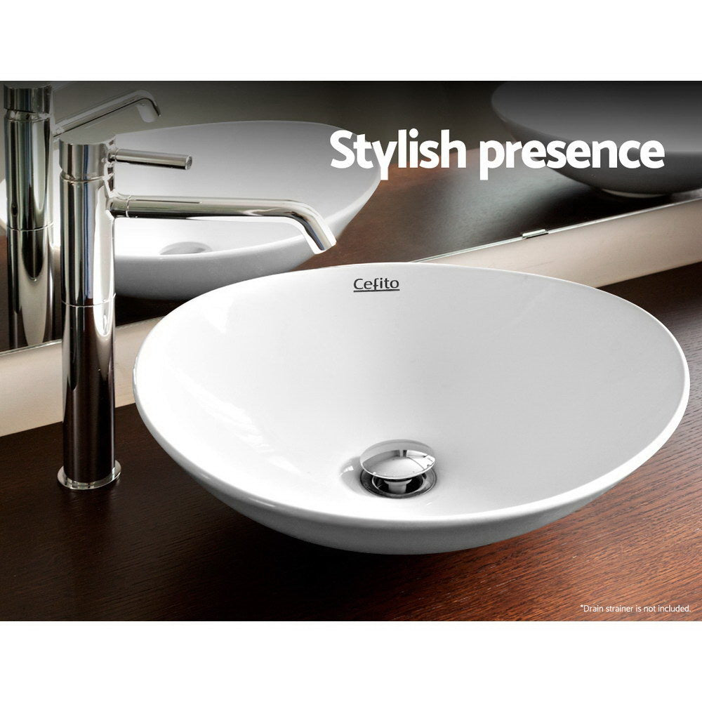 Cefito Ceramic Oval Sink Bowl - White freeshipping - Awezingly