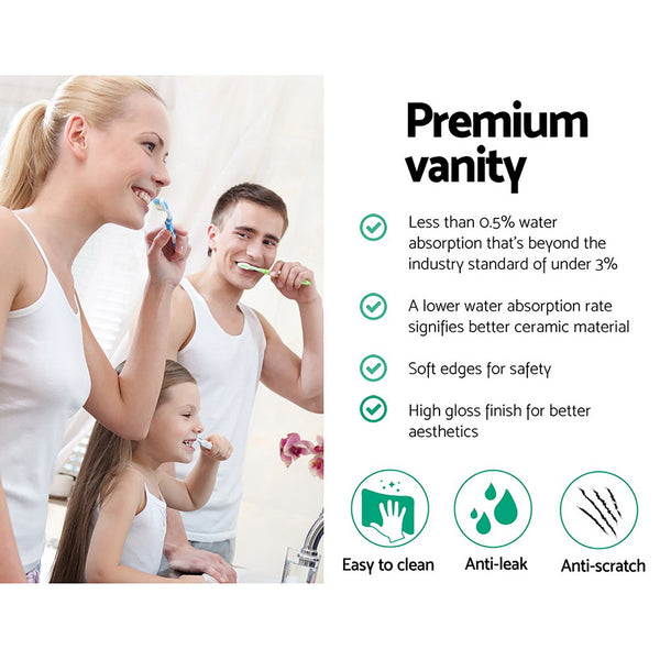 Cefito Ceramic Bathroom Basin Sink Vanity Above Counter Basins Bowl Black White freeshipping - Awezingly