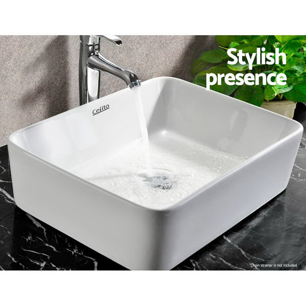Cefito Ceramic Rectangle Sink Bowl - White freeshipping - Awezingly