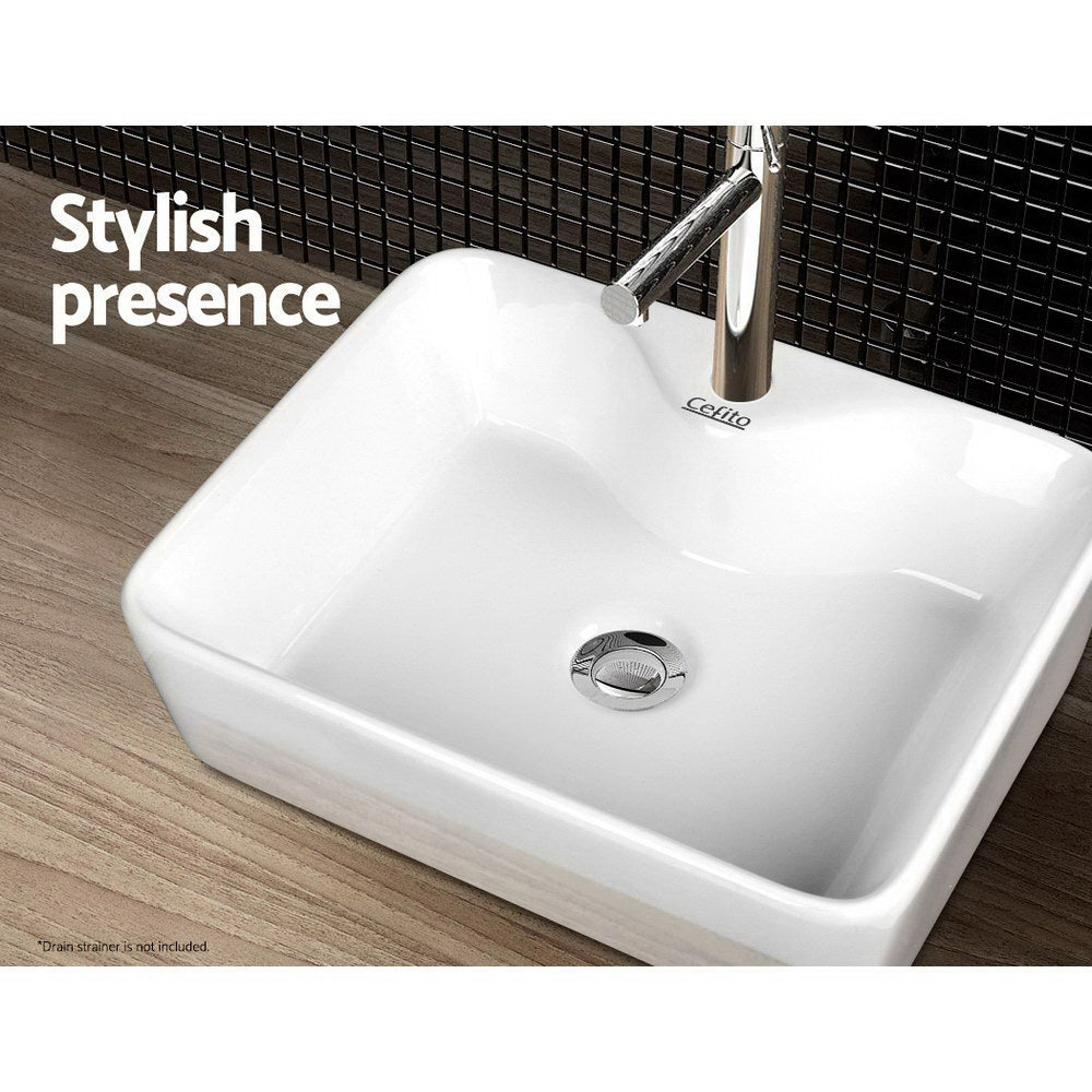 Cefito Ceramic Rectangle Sink Bowl - White freeshipping - Awezingly