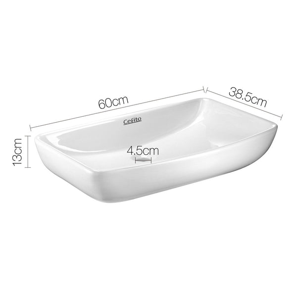 Cefito Ceramic Rectangle Sink Bowl - White freeshipping - Awezingly