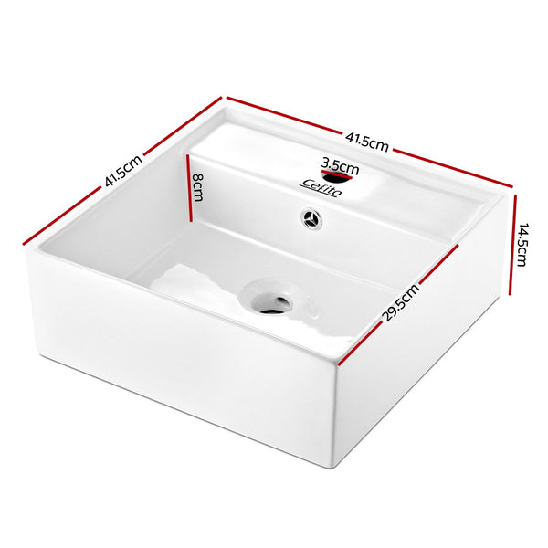 Cefito Ceramic Rectangle Sink Bowl - White freeshipping - Awezingly