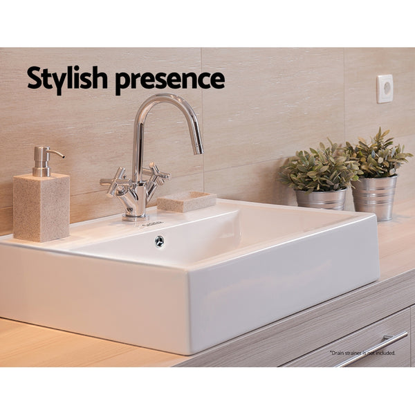 Cefito Ceramic Rectangle Sink Bowl - White freeshipping - Awezingly