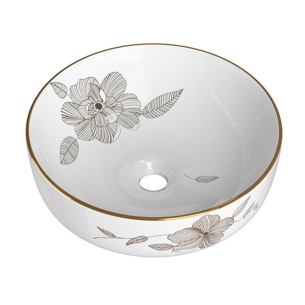 Cefito Bathroom Basin Ceramic Vanity Sink Hand Wash Bowl with Pattern 41x41cm Does not apply