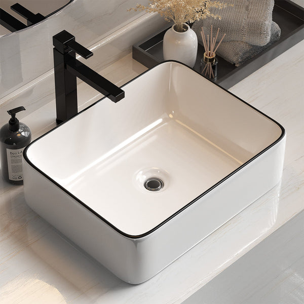Cefito Bathroom Basin Ceramic Vanity Sink Hand Wash Bowl Above Counter 48x37cm Does not apply