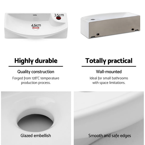 Cefito Ceramic Basin 46cm X15cm freeshipping - Awezingly