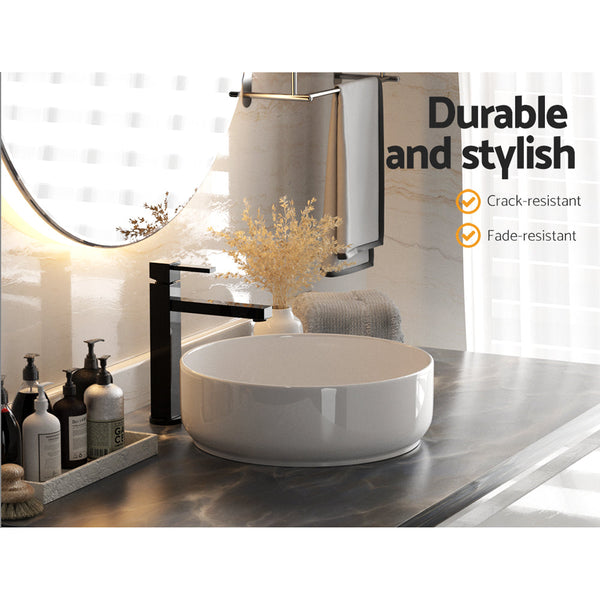 Cefito Bathroom Basin Ceramic Vanity Basin Above Counter White Hand Wash RIGO