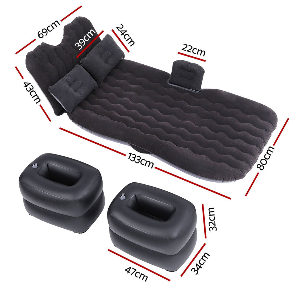Weisshorn Car Mattress 176x80 Inflatable SUV Back Seat Camping Bed Charcoal Weisshorn